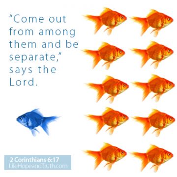 2 Corinthians 6:17  Therefore “Come out from among them and be separate, says the Lord. Do not touch what is unclean, and I will receive you.”