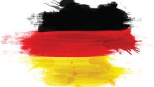 Graphic with colors of Germany's flag to illustrate the article 