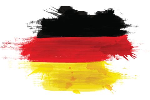 Graphic with colors of Germany's flag to illustrate the article 