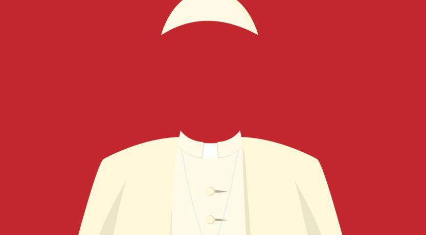 Graphic of a pope's clothing to illustrate the article 