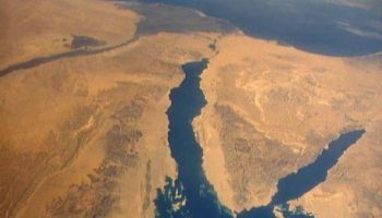 Egypt and the Sinai Peninsula from space (NASA photo).