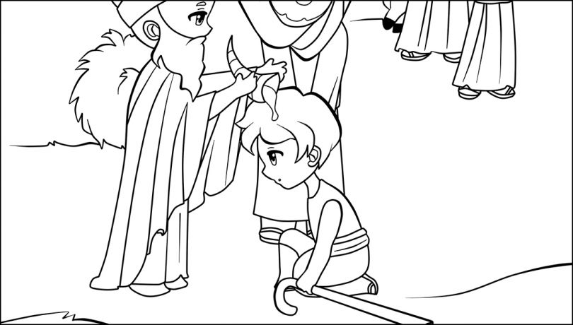 god speaks to samuel coloring pages