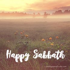 Happy Sabbath! The Sabbath teaches the importance of rest after working hard. 