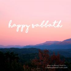 Happy Sabbath. The seventh-day Sabbath was the day God rested from His labors. God is Spirit and cannot get tired or worn out. The reason He rested was to set an example for us.