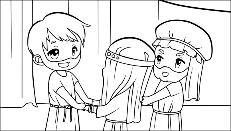 jacob and leah and rachel coloring pages