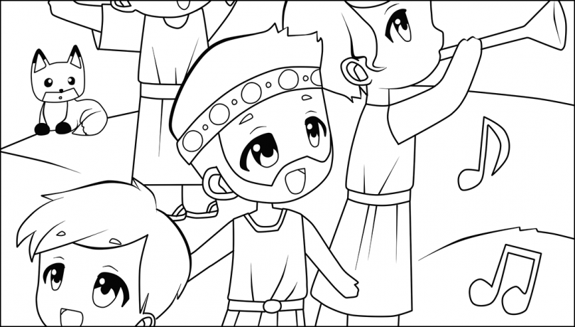 people praising god coloring pages