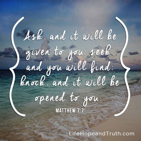 Matthew 7:7 How to Find Answers to Your Bible Questions
