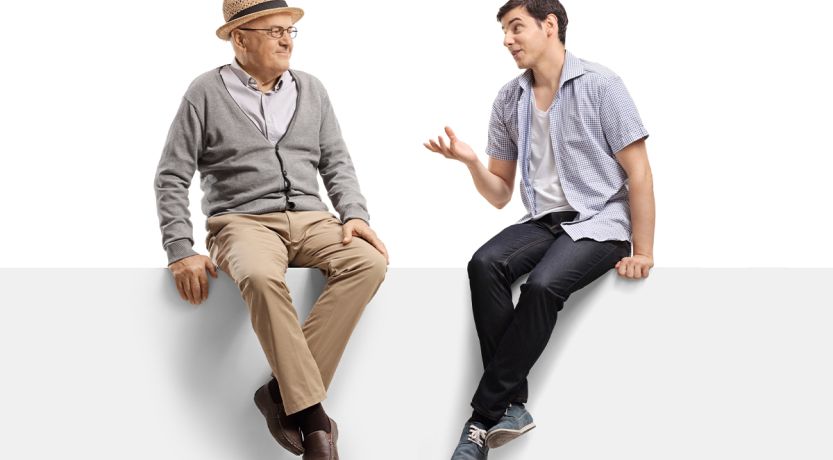 “Let No One Despise Your Youth”: Six Elements of Earning Respect. Photo of older man and younger man talking.