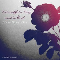 Love suffers long and is kind.