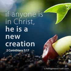 If anyone is in Christ, he is a new creation.