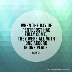 When the day of Pentecost had fully come, they were all in one accord in one place.