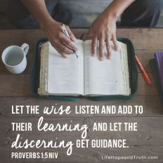 Let the wise listen and add to their learning, and let the discerning get guidance.