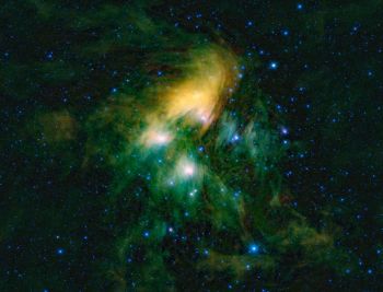<p>Only recently have scientists discovered that the Pleiades star cluster is gravitationally bound, as the book of Job alluded to thousands of years ago (NASA/JPL-Caltech/UCLA photo).</p>