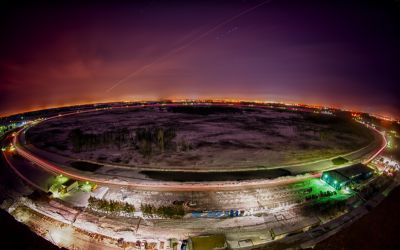 Tevatron, one of the particle accelerators used in searching for Higgs boson, 