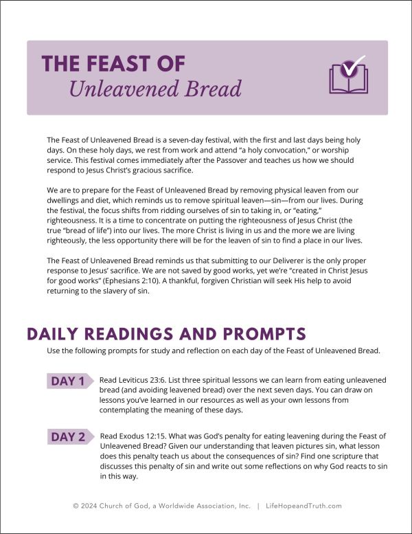 The Feast of Unleavened Bread