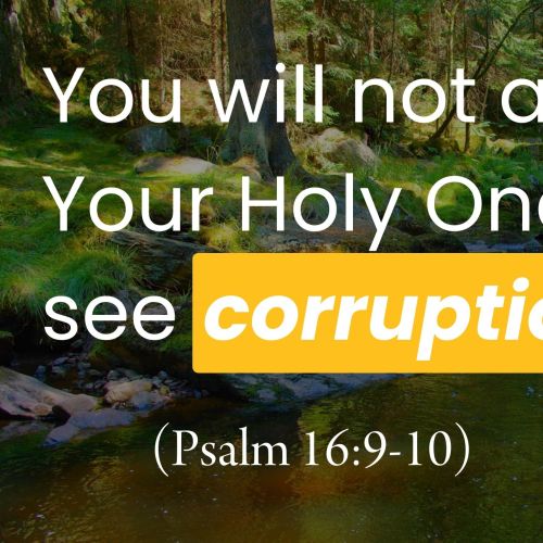 You Will Not Allow Your Holy One to See Corruption (Psalm 16:9-10)