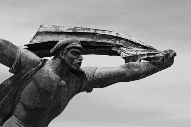 Communist statue in Memento Park (Budapest, Hungary).