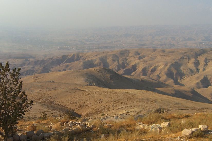 Viewing the Promised Land, Moses Looks Even at the Transjordan 