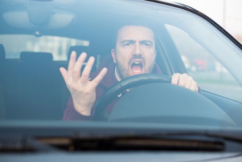 Road rage in car