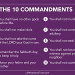 10 Commandments List