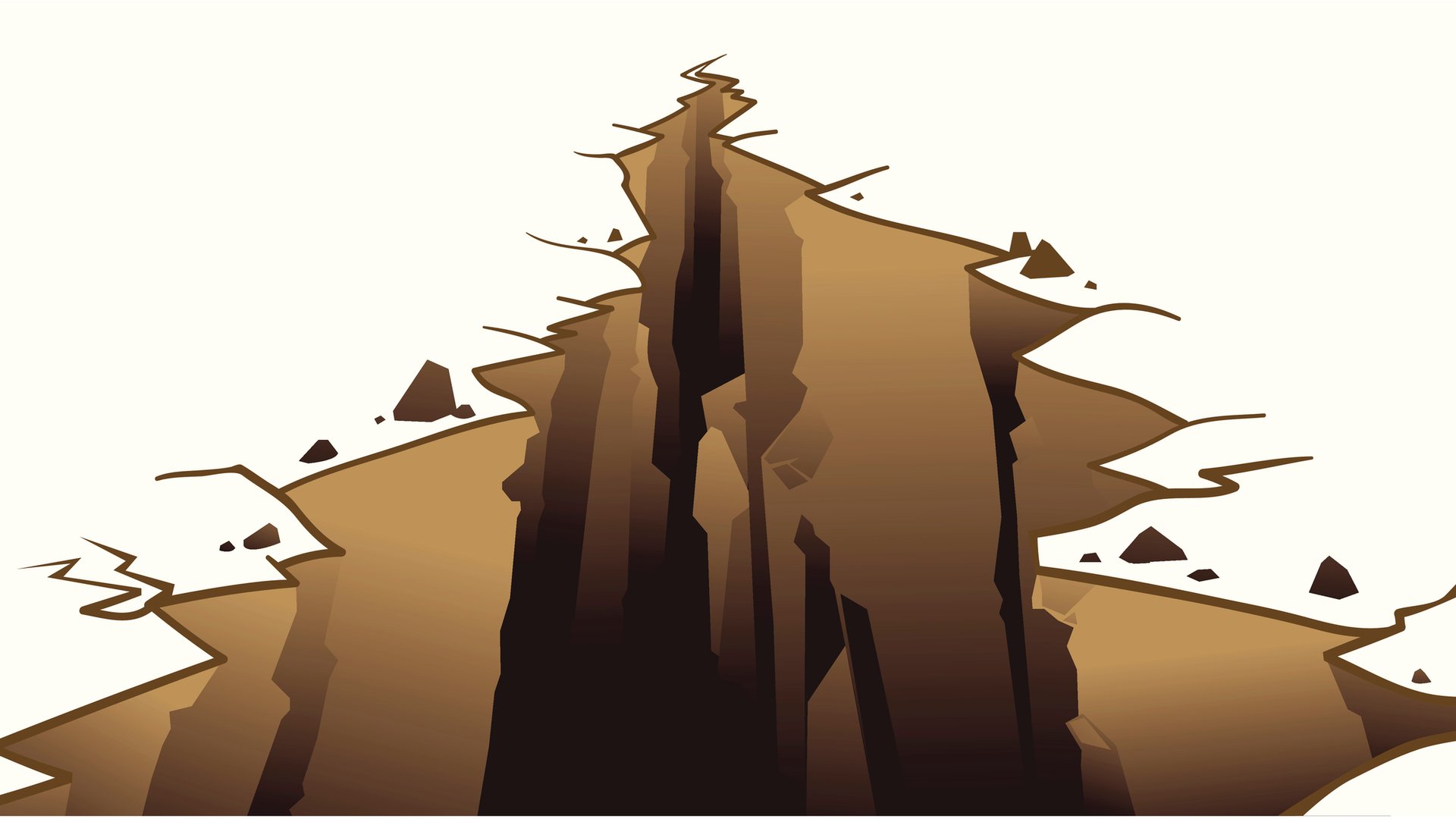 Graphic of the earth splitting open to illustrate the article Lessons for Today From the Rebellion of Korah