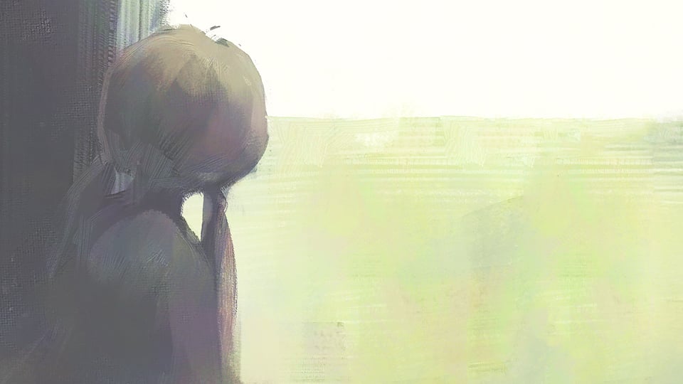 Illustration of person looking out a window to illustrate the article 