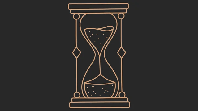 How Long, O Lord? Artwork of an hourglass.