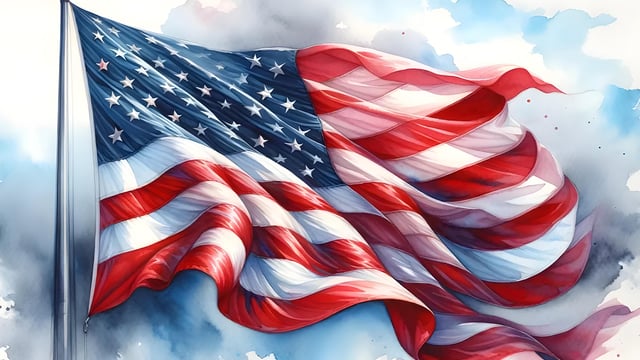 An illustration of a U.S. flag to illustrate the editorial An Open Letter to the President-Elect.