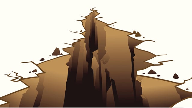 Graphic of the earth splitting open to illustrate the article Lessons for Today From the Rebellion of Korah