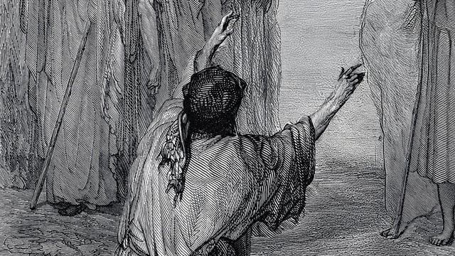 Artwork of a person begging for healing