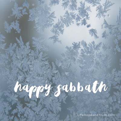 Happy Sabbath! We follow God’s example and command by remembering and resting on this day each week. 