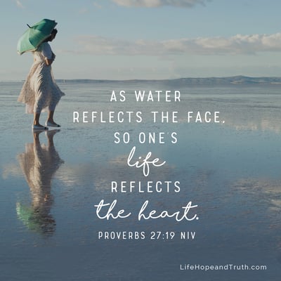 As water reflects the face, so one’s life reflects the heart.