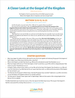A Closer Look at the Gospel of the Kingdom