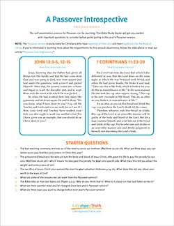 A Passover Introspective