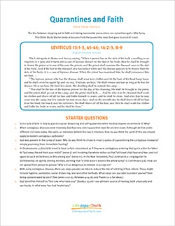 Quarantines and Faith