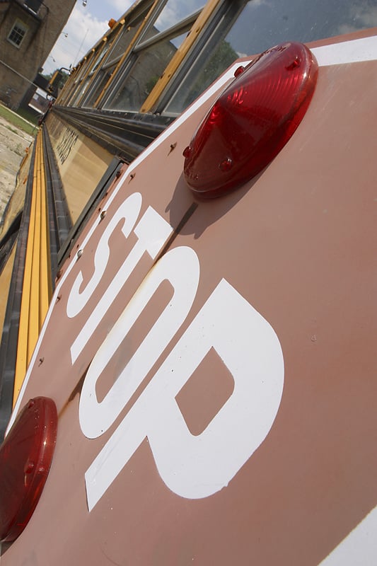 School bus, illustrating bullied bus monitor video.