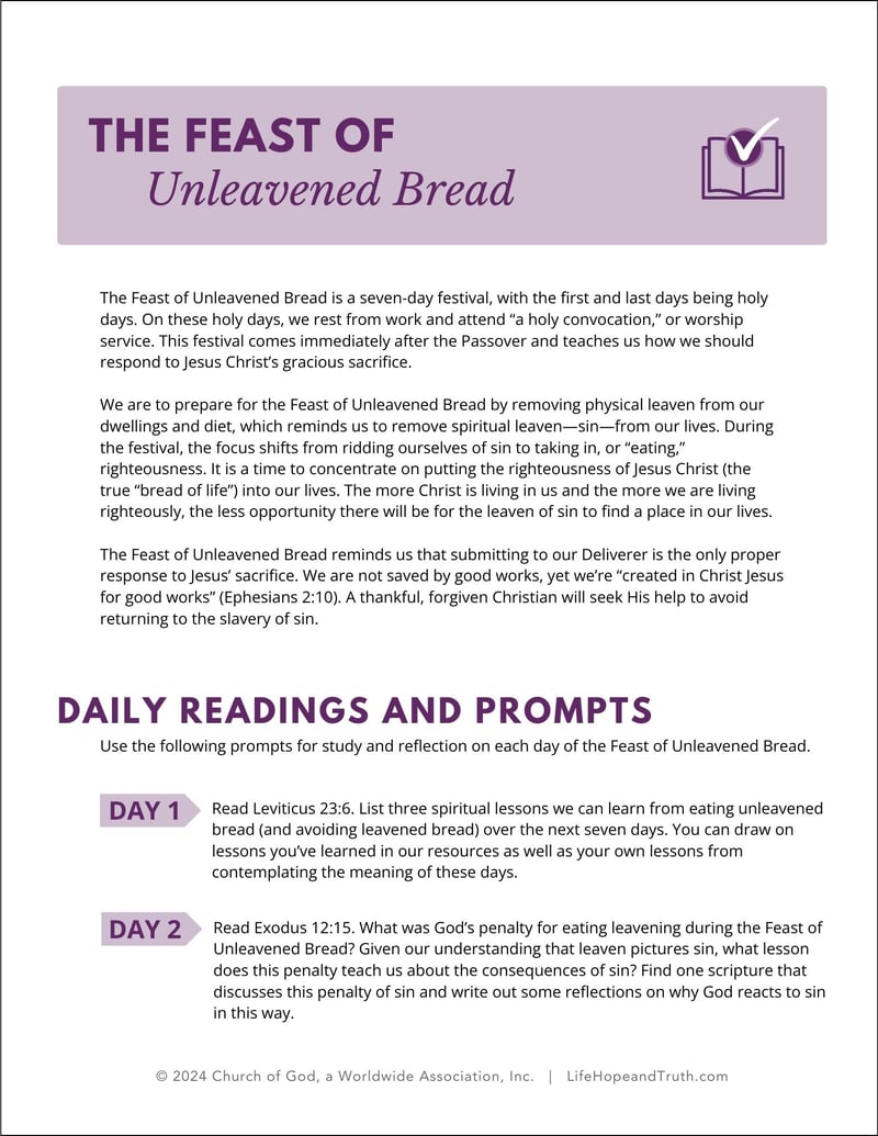 The Feast of Unleavened Bread