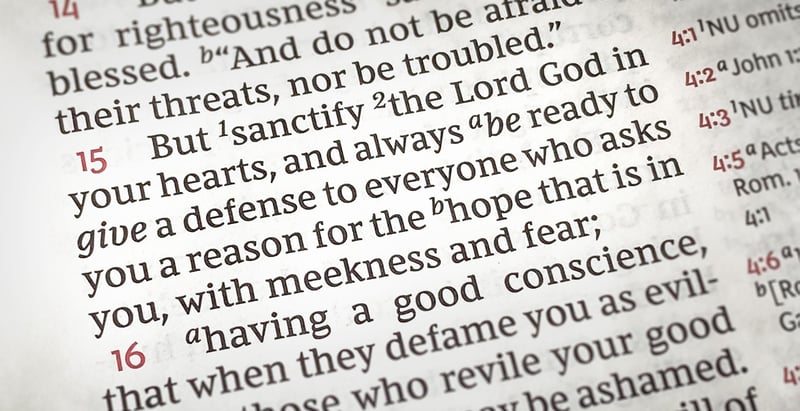 What Is the Meaning of 1 Peter 3:15? Always Be Ready to Give a Defense? 
