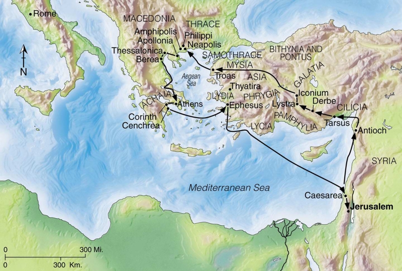 <p>Paul&rsquo;s second journey</p>