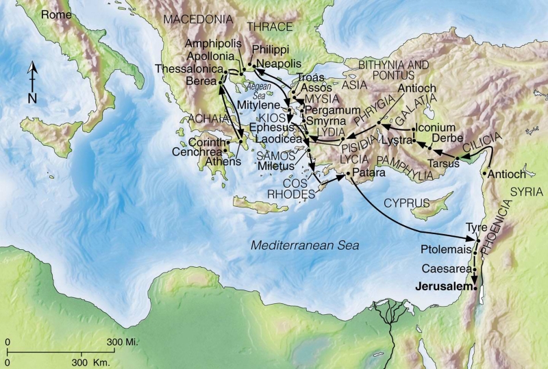 <p>Paul&rsquo;s third journey</p>