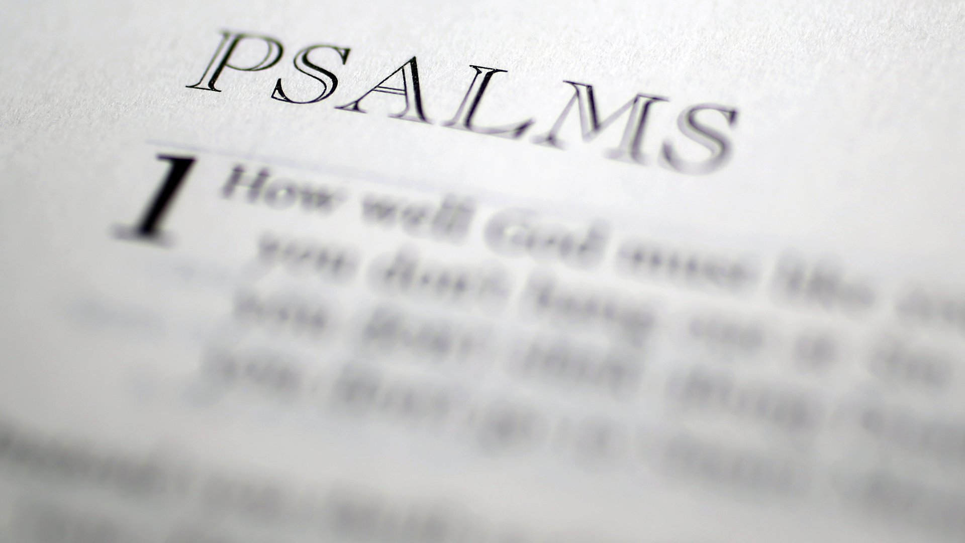 Photo of the beginning of Psalms to illustrate the article 