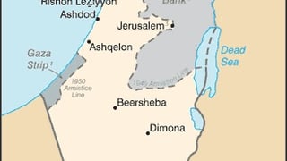 Map of Israel and Gaza from CIA World Factbook.