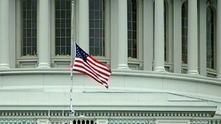 U.S. flag at half-mast at Capitol. In times of tragedy, where should we look for help? (Wikimedia Commons)