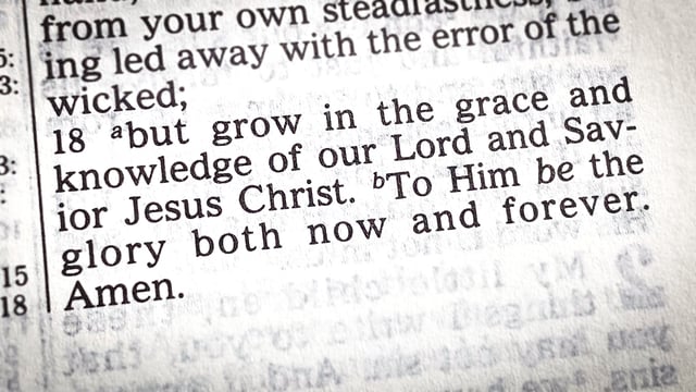 The Meaning of 2 Peter 3:18: Grow in Grace and Knowledge