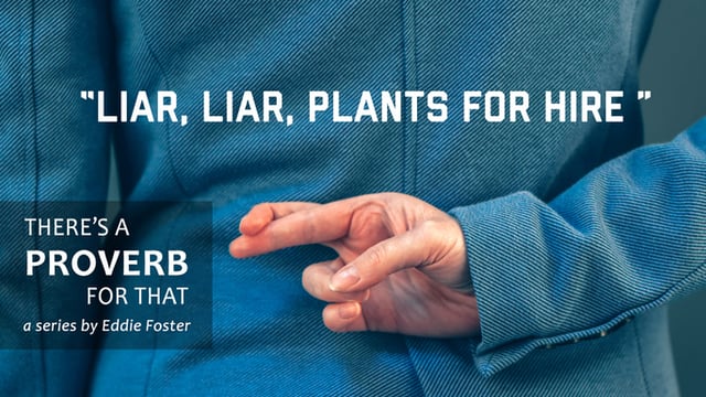 There’s a Proverb for That: Liar, Liar, Plants for Hire*
