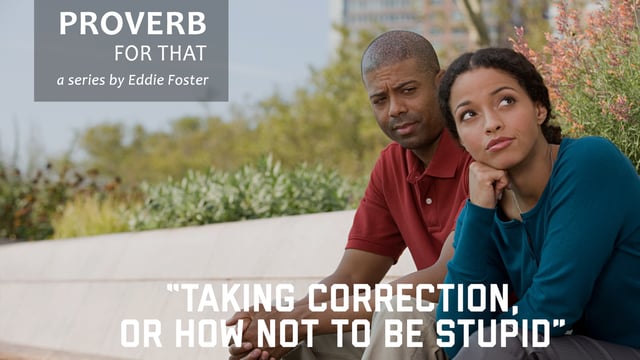 There’s a Proverb for That: Taking Correction, or How Not to Be Stupid